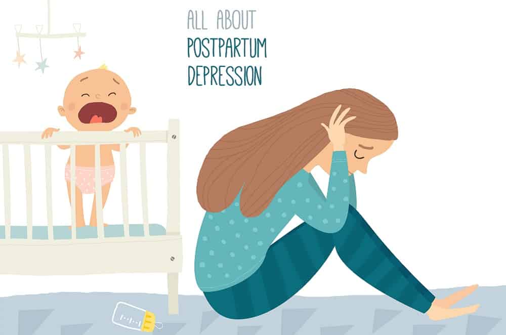 बेबी ब्लूज और पोस्टपार्टम डिप्रेशन का कारण और इलाज